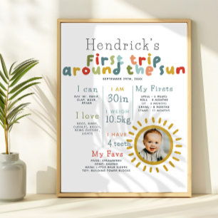 Erste Reise der Jungen um den Geburtstagsmilestone Poster