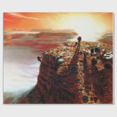 Erste Reise der NASA zum künstlerischen Konzept de Geschenkpapier (Flach)