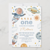 Erste Reise des Astronauten um die Sonne am 1. Geb Einladung (Vorderseite)