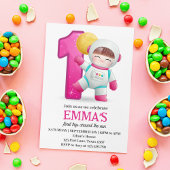 Erste Reise des Astronauten um die Sonne am 1. Geb Einladung