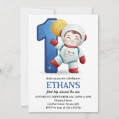 Erste Reise des Astronauten um die Sonne am 1. Geb Einladung (Vorderseite)