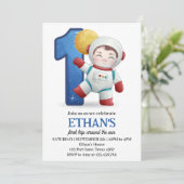 Erste Reise des Astronauten um die Sonne am 1. Geb Einladung (Stehend Vorderseite)