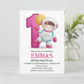 Erste Reise des Astronauten um die Sonne am 1. Geb Einladung (Stehend Vorderseite)