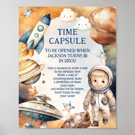 Erste Reise des Astronauten um die Sun Time Kapsel Poster (Vorne)