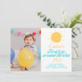 Erste Reise durch das Foto Einladung (Stehend Vorderseite)