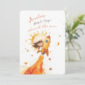 Erste Reise durch das kosmische Abenteuer von Sun Einladung (Stehend Vorderseite)