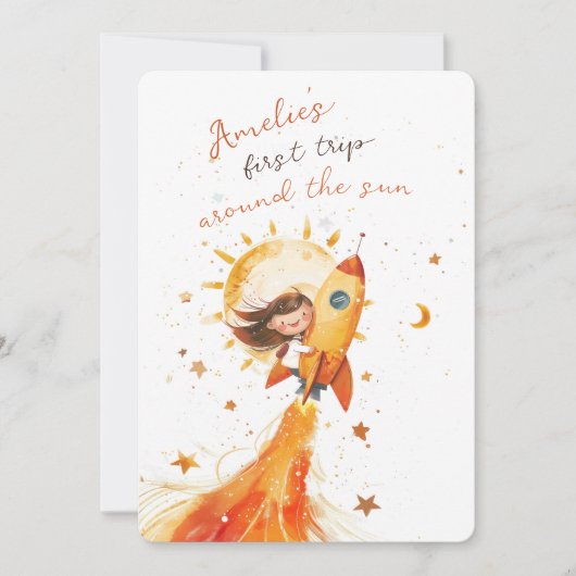 Erste Reise durch das kosmische Abenteuer von Sun Einladung (Vorderseite)