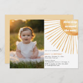 Erste Reise durch das Sun Boho 1. Foto Einladung (Vorne/Hinten)