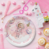 Erste Reise durch die Sonne Weltraum Girl Astronau Pappteller (Party)