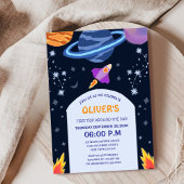 erste Reise durch die Sonnengalaxie Kind Geburtsta Einladung