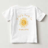 Erste Reise rund um das Sun Girl's Birthday Baby T-shirt (Rückseite)