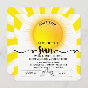 Erste Reise rund um die Sonne 1. Geburtstag Platz