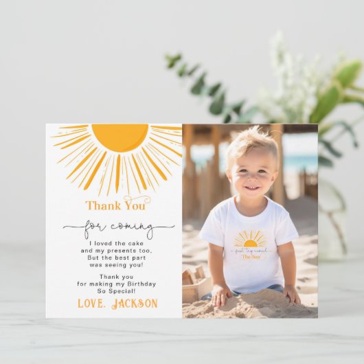 Erste Reise um das Foto danke Ihnen Karte (Stehend Vorderseite)