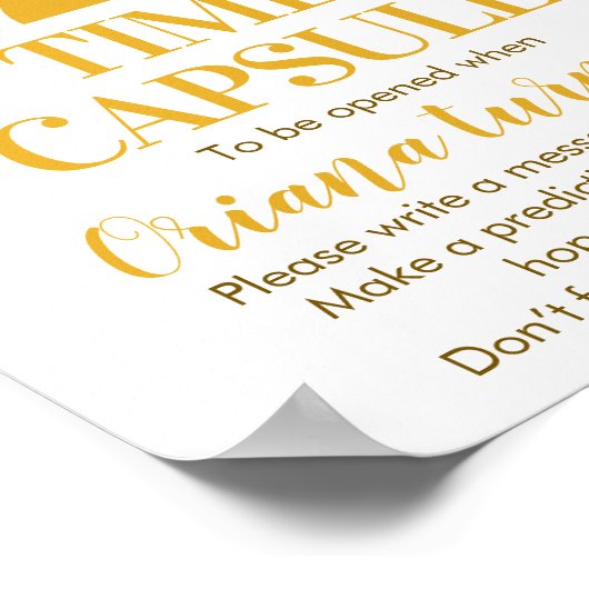 Erste Reise um das Poster der Sun Time Kapsel (Ecke)