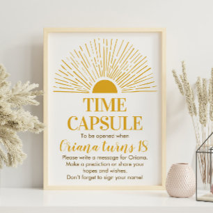 Erste Reise um das Poster der Sun Time Kapsel