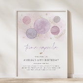 Erste Reise um das Schild der Sun Time Kapsel