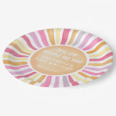 Erste Reise um das Sonnenmädchen zum ersten Geburt Pappteller (Schrägansicht)