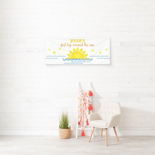 Erste Reise um das Sun Birthday Banner - Boho S (Insitu)