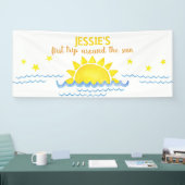 Erste Reise um das Sun Birthday Banner - Boho S (Messe)