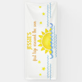 Erste Reise um das Sun Birthday Banner - Boho S (Vertikal)