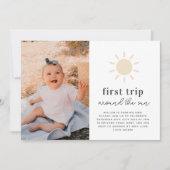 Erste Reise um das Sun Foto Einladung (Vorderseite)