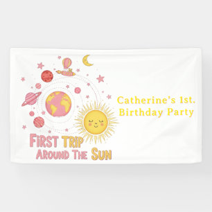 Erste Reise um das Sun Girl 1st. Geburtstagsfeier Banner