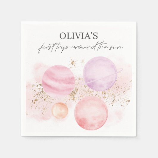 Erste Reise um das Sun Paper Napkins Serviette (Vorderseite)