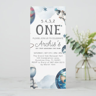 Erste Reise um den Sonnenastronaut zum Geburtstag Einladung