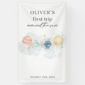 Erste Reise um den Sonnenraum 1. Geburtstag Banner (Vertikal)