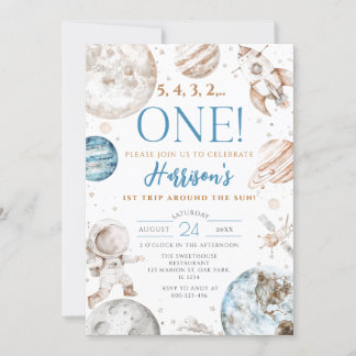 Erste Reise um den Sonnenraum 1. Geburtstag Einladung