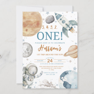 Erste Reise um den Sonnenraum 1. Geburtstag Einladung