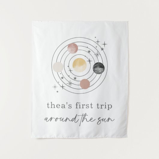 Erste Reise um den Sonnenraum Wandteppich (Vorderseite)