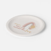 Erste Reise um den Sun Boho Rainbow Pappteller (Schrägansicht)