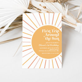 Erste Reise um den Sun Boho Sonnenschein zum Gebur Einladung