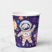 Erste Reise um den Sun Rocket Astronaut Space Pappbecher (Rückseite)