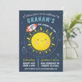 Erste Reise um den Weltraum der Sonne Einladung (Stehend Vorderseite)