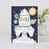 Erste Reise um den Weltraum der Sonne Einladung (Stehend Vorderseite)