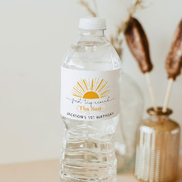 Erste Reise um die Geburtstagsparty der Sonne Wasserflaschenetikett