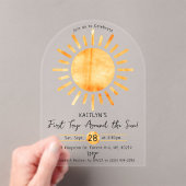 Erste Reise um die Sonne 1. Geburtstag Acryleinladungen (Insitu (Handheld))