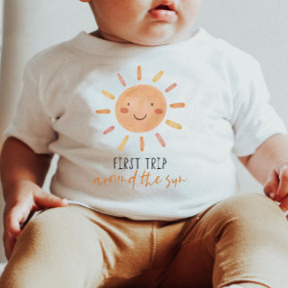 Erste Reise um die Sonne 1. Geburtstag Baby T-shirt