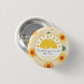 Erste Reise um die Sonne 1. Geburtstag Button (Vorne & Hinten)