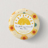 Erste Reise um die Sonne 1. Geburtstag Button (Vorderseite)