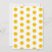 Erste Reise um die Sonne 1. Geburtstag Einladung (Rückseite)