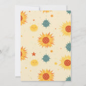 Erste Reise um die Sonne 1. Geburtstag Einladung (Rückseite)