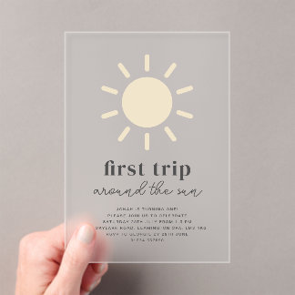 Erste Reise um die Sonne 1. Geburtstag Einladung