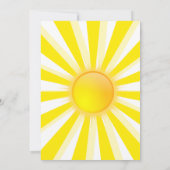 Erste Reise um die Sonne 1. Geburtstag Einladung (Rückseite)