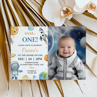Erste Reise um die Sonne 1. Geburtstag Einladung