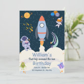 Erste Reise um die Sonne 1. Geburtstag Einladungen (Stehend Vorderseite)