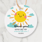 Erste Reise um die Sonne 1. Geburtstag Geschenkanhänger (Vorderseite)