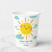 Erste Reise um die Sonne 1. Geburtstag Pappbecher (Rückseite)